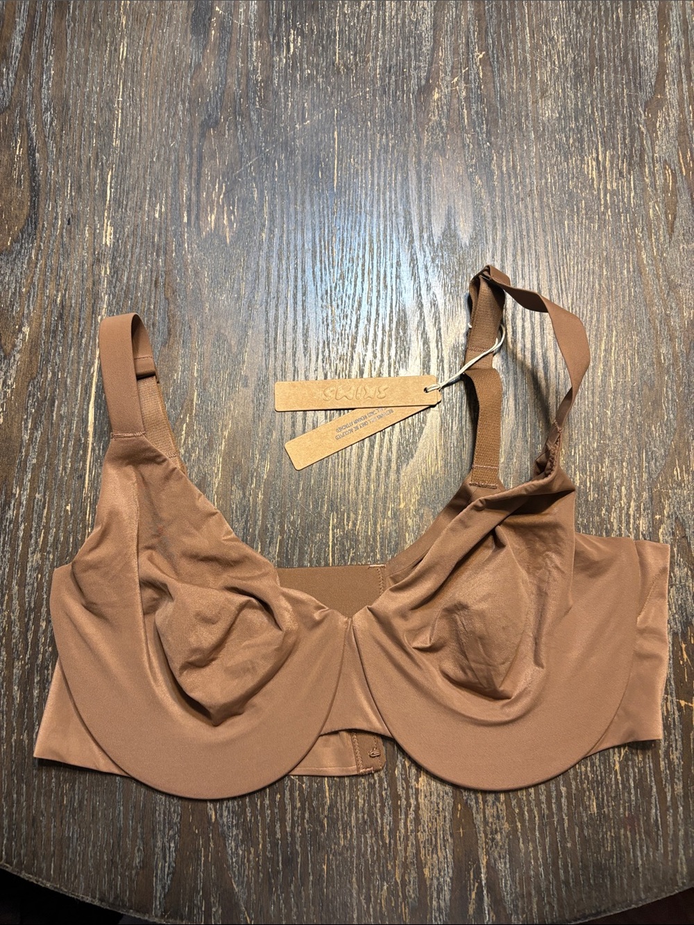 SKIMS smooth intimate full coverage unlined 38C NWT Bra jasper Brown